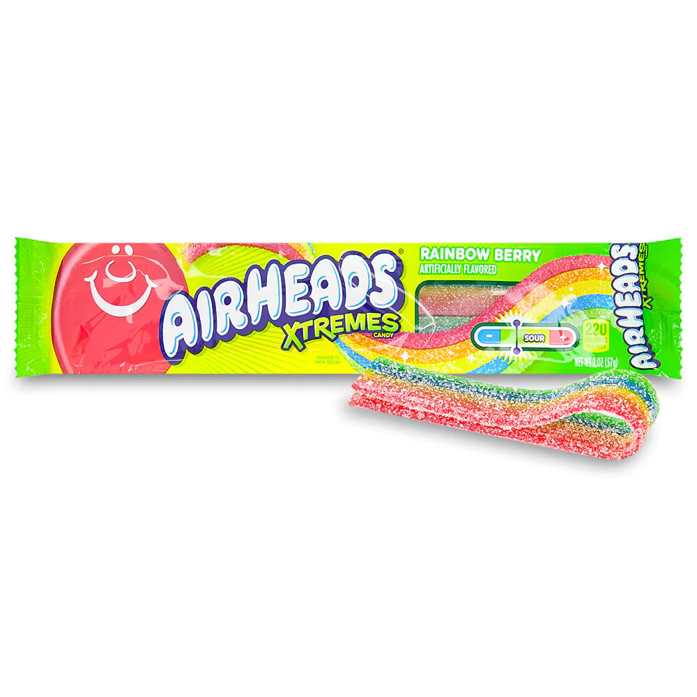 Airheads Xtremes Sour Belts Rainbow Berry 56g