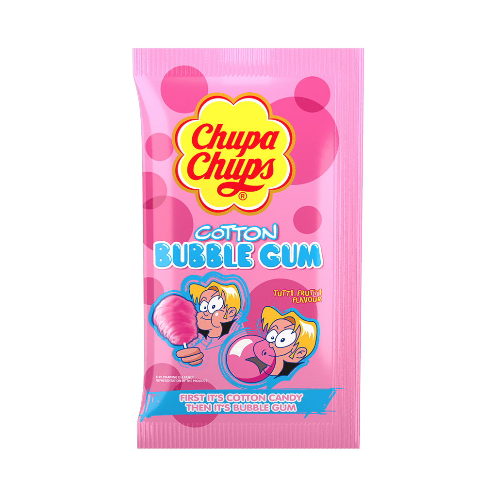 Chupa Chups Cotton Candy Bubble Gum 12g