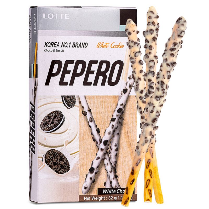 Lotte Pepero White Cookie Sticks 32g