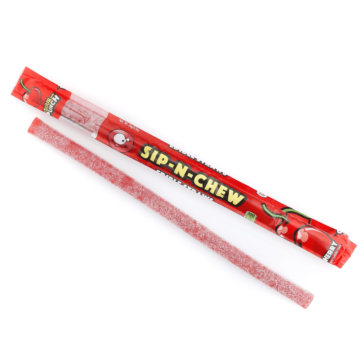Sour Punch Sip-n-Chew Cherry Straws 26g