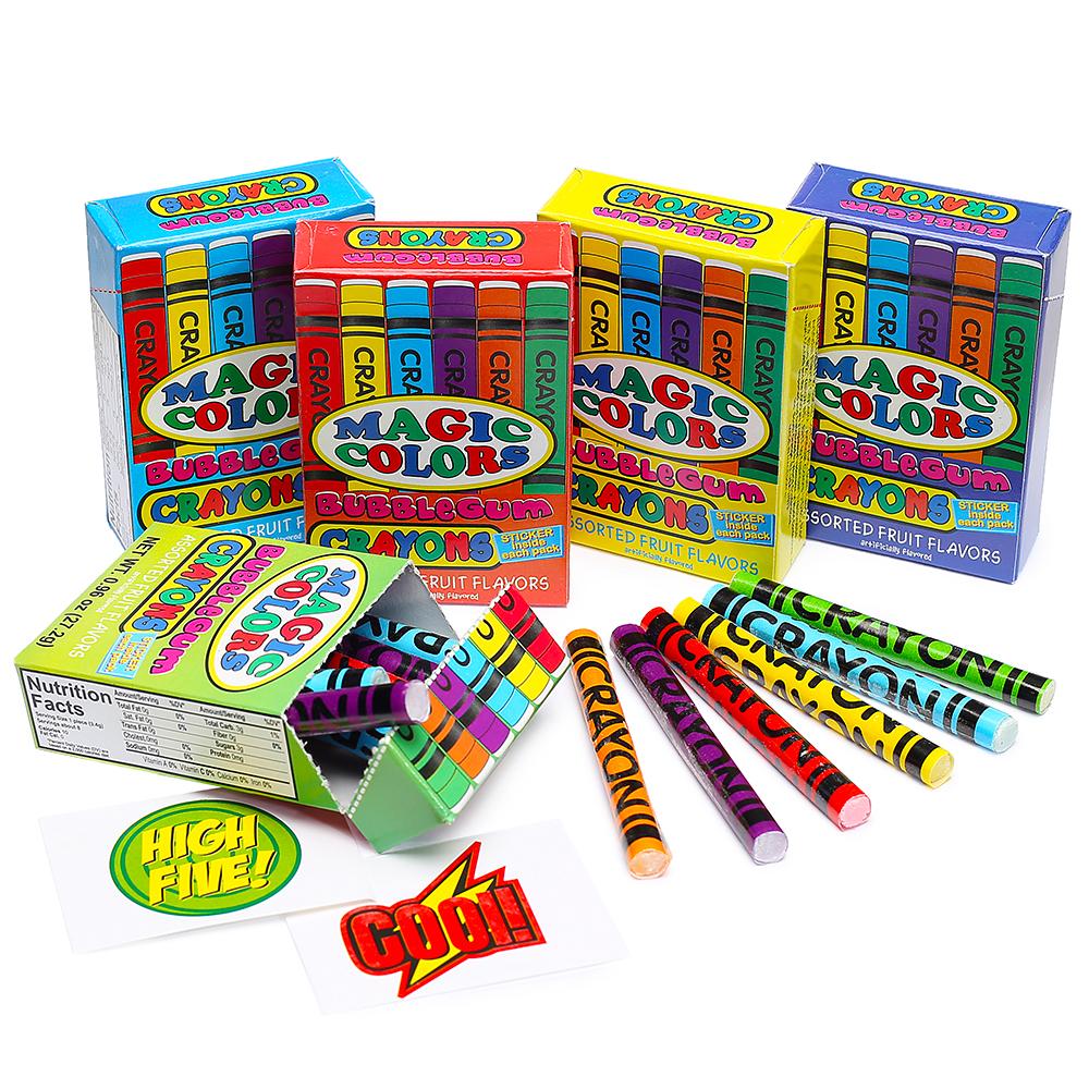 Magic Colors Bubble Gum Crayons 0.96 oz. Box