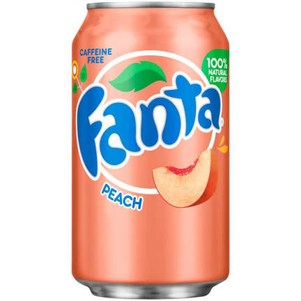 Fanta Peach American Drink 355ml Can (Best Before 25/12/23)
