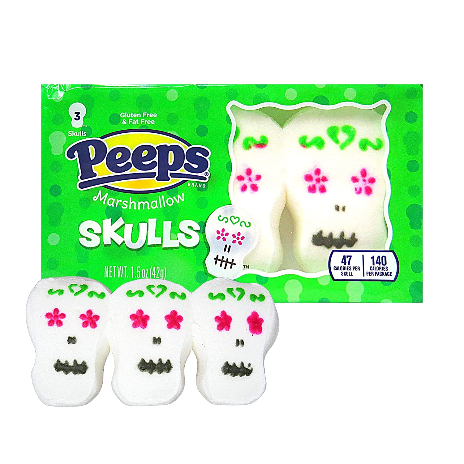 Peeps Halloween Skulls 3 Pack