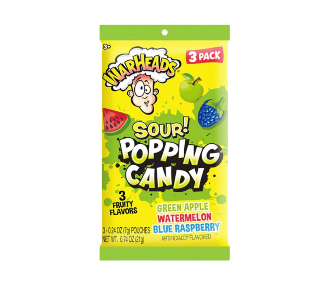 Warheads Sour Popping Candy 3 Pack