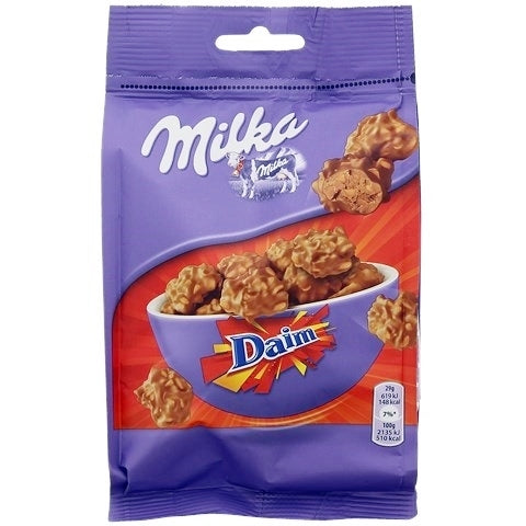 Milka Daim Chocolate Clusters Pouch 145g