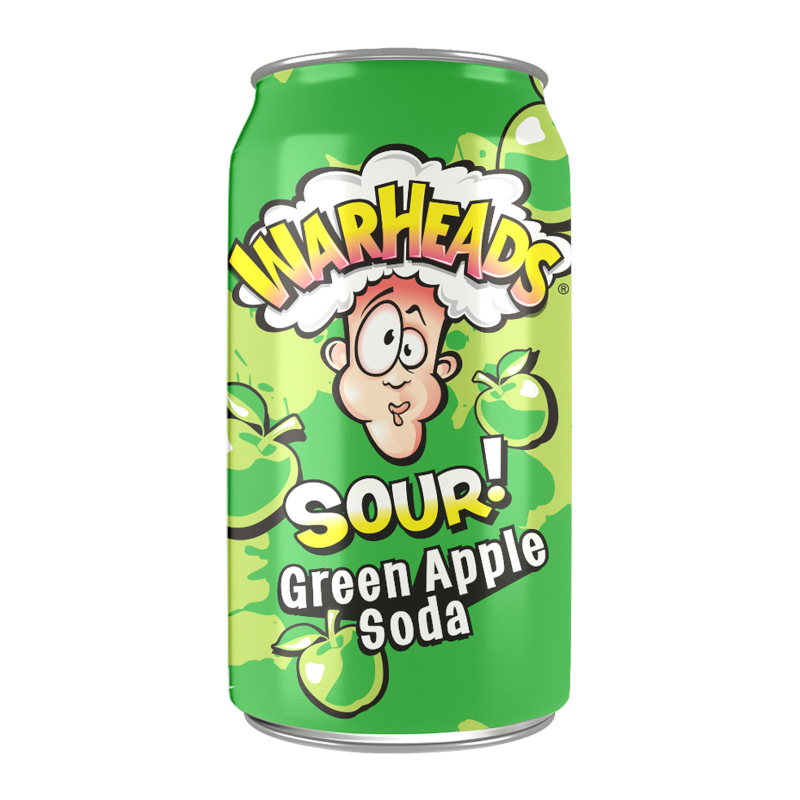 Warheads SOUR! Green Apple Soda Drink