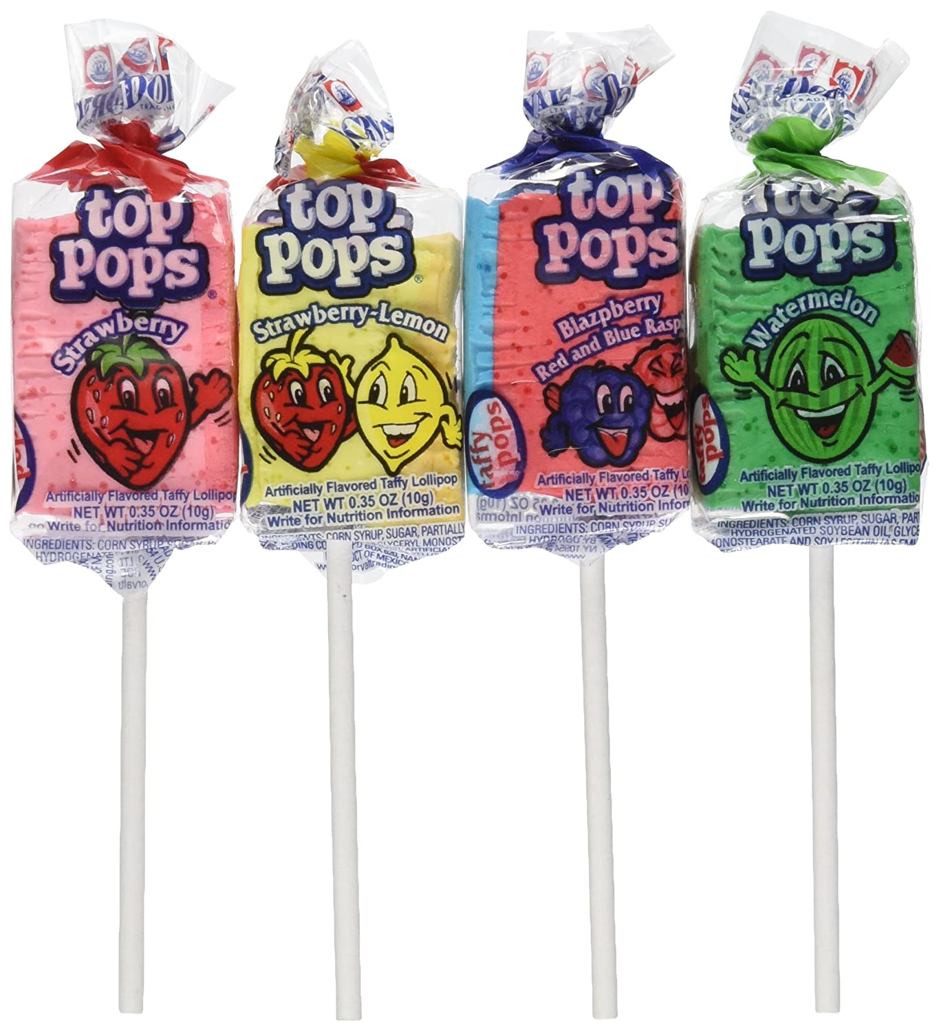 Top Pops Assorted Flavour Taffy Pops